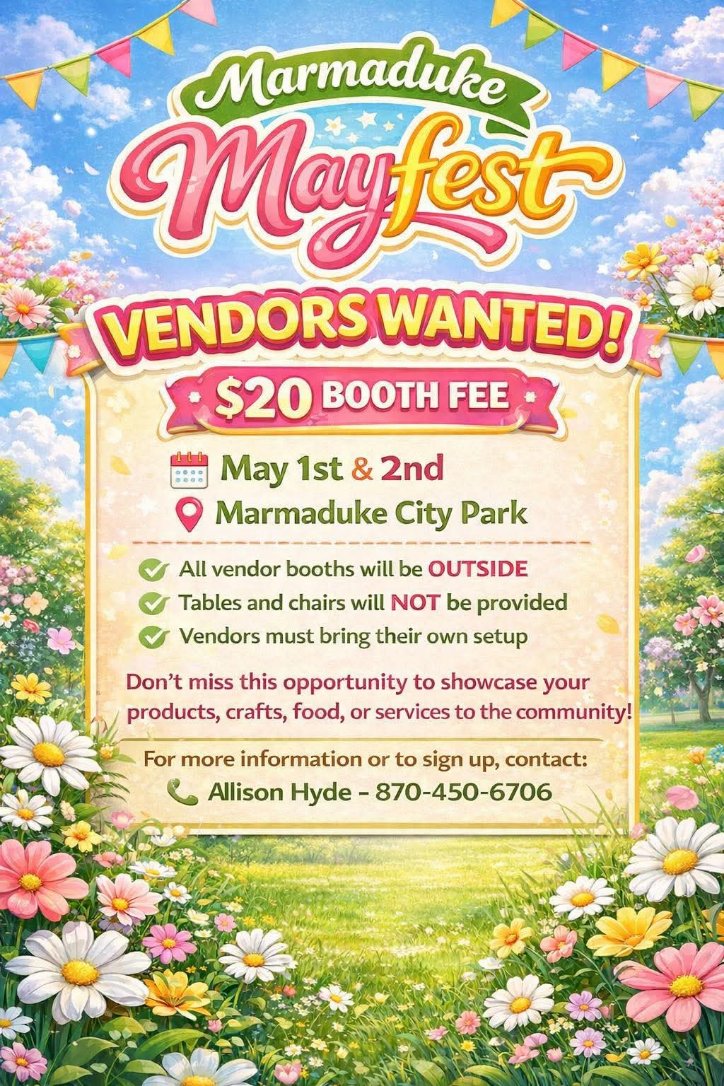 Mayfest Vendors Wanted